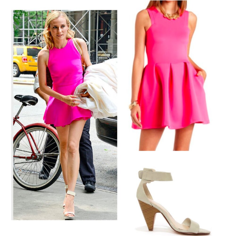 New Naven x Revolve Twisted Circle Dress in Pop Pink